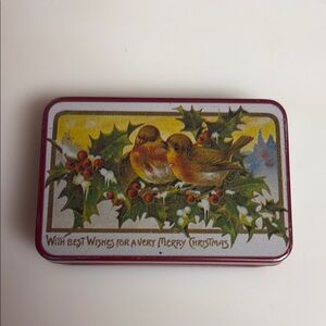 Christmas Mini Tin Box with Best Wishes for a Merry Christmas